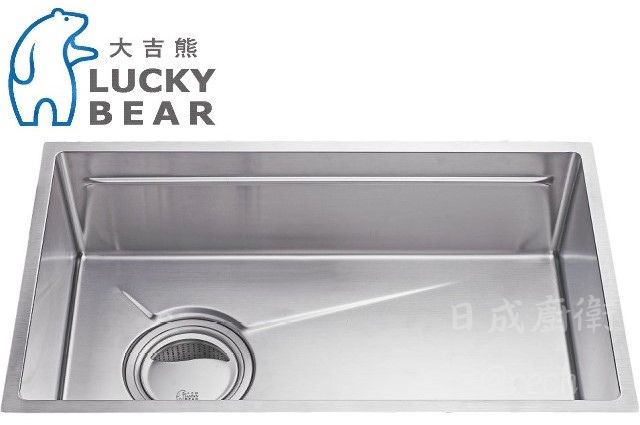 KL-9077S-大吉熊-水槽-導流-2D-小R角-防蟑大堤籠-底部消音墊-外觀