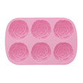 ROSE (玫瑰花) 6入矽膠製耐熱蛋糕模/ 手工香皂模/製冰模 4973307152641