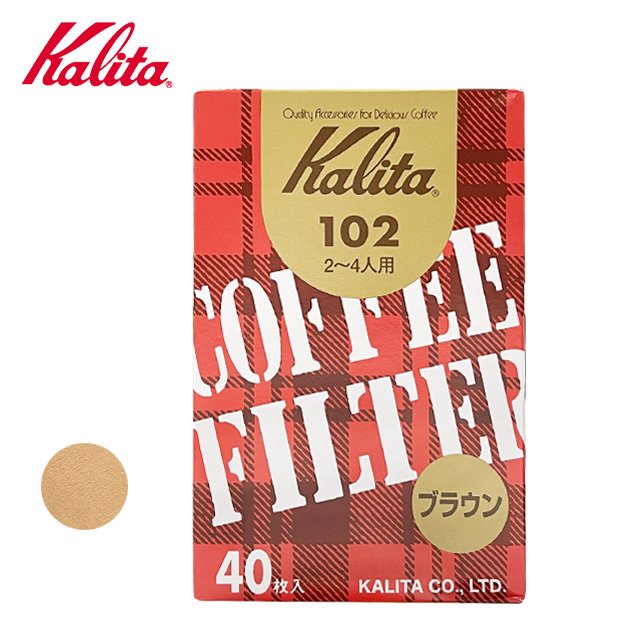 【 kalita 】 102 無漂白咖啡濾紙 40 枚入 盒