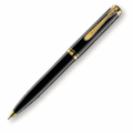 Pelikan百利金k600-黑桿金夾原子筆