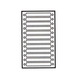 鶴屋1190 單排點矩陣印表機粉彩色專用標籤(1800片/盒裝)