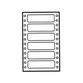 鶴屋2490 單排點矩陣印表機粉彩色專用標籤(900片/盒裝)