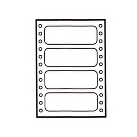 鶴屋35100 單排點矩陣印表機粉彩色專用標籤(600片/盒裝)
