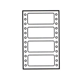 鶴屋3690 單排點矩陣印表機粉彩色專用標籤(600片/盒裝)