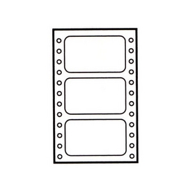鶴屋4890 單排點矩陣印表機粉彩色專用標籤(450片/盒裝)