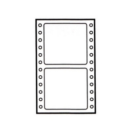鶴屋7490 單排點矩陣印表機專用標籤(4000片/箱裝)