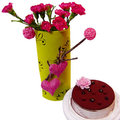 愛在五月蔓延[7]-康乃馨桌上盆花＋6吋蛋糕