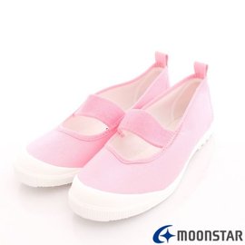 日本 MOONSTAR 兒童抗菌室內鞋/幼稚園-粉(15cm-19cm)(日本進口)
