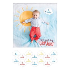 加拿大lulujo 寶寶成長包巾卡片組-小太陽