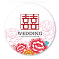 《荷包袋》WEDDING 囍字-圓 貼紙【48枚】_01-09117-1