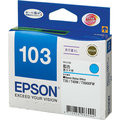 【史代新文具】EPSON T103250 NO.103 原廠藍色高容量XL墨水匣