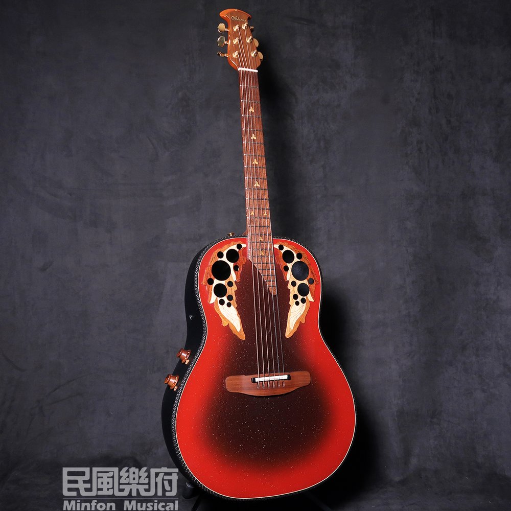 《民風樂府》現貨在庫 Ovation Adamas 1681-2 限量復刻版 頂級碳纖維圓背吉他 傳奇葡萄孔設計 吉他中的鑽石