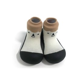 韓國 Attipas 快樂腳襪型學步鞋-北極熊黑底