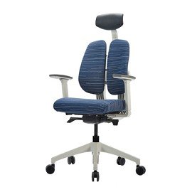 Duorest雙背椅 DT-200W白框 乳膠座墊 2016新款（顏色：紅或藍 ) HAWJOU 豪優人體工學椅專賣店