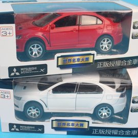 三菱 Mitsubishi Lancer 合金車 (20號白盒)/一台入(促199) Lancer Evolution X 1:38模型車 迴力車~生