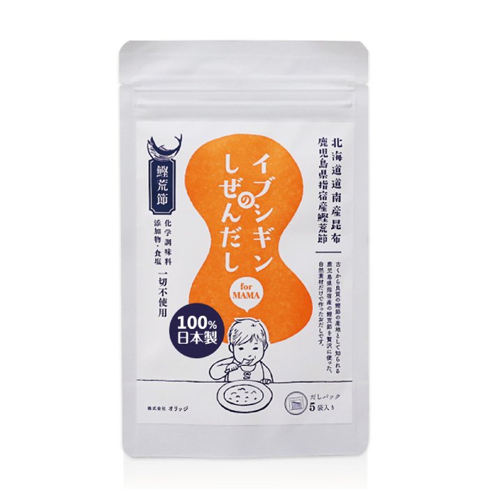 日本 ORIDGE 無食鹽昆布柴魚粉25g(湯包5入)