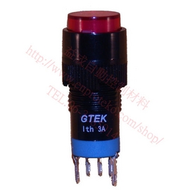 GTEK 12φ圓型 照光式按鈕開關(復歸型) 顏色可選E12.P1CM(庫存售完為止)