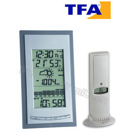 【米勒線上購物】德國原裝進口 TFA 無線氣象站 DIVA Plus 時鐘 溫溼度 大氣壓力 氣象預報