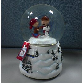 美國進口精品 史努比 Snoopy 聖誕節水晶球旋轉音樂盒 耶誕節最佳禮物 Winter Wonderland