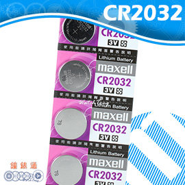 【鐘錶通】maxell CR2032 3V /手錶電池/鈕扣電池/水銀電池/鋰電池/單顆售