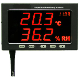 【米勒線上購物】溫溼度記錄器 30000筆記錄 溫度和濕度上下警報設置功能 LED 精密型溫濕度監測記錄計