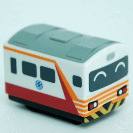 【鐵道新世界購物網】Q版迴力小火車(紅斑馬自強號)