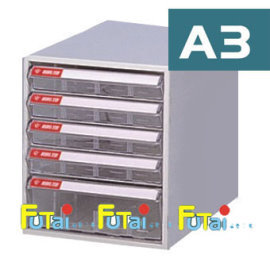 大富 A3桌上型效率櫃 資料櫃 文件櫃 SY-A3-306B (透明抽屜四小一大)