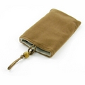 手機收納袋 彩珠束口袋內外層細緻厚絨布 可入iphone HTC智能手機及相機 保護袋長寬11x7公分 棕色
