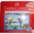 Faber-Castell 115925 水性色鉛筆紅色精緻鐵盒裝24色組
