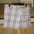 【全新現貨 回饋價】BURBERRY 英系經典格紋流蘇蘇格蘭短裙.粉紅現金價$11,280