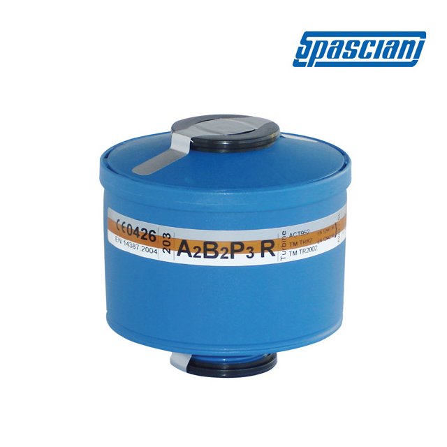 SPASCIANI 中濾度有 機酸性防塵濾毒罐 適用義大利TR-2002系列防毒面具 A2B2P3-202