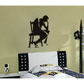 ⊥ 創意YK居家壁飾 手繪貼 韓國壁貼 夜光貼 筆電貼 鏡面貼 立體浮雕貼 壁貼-BL72沉思者