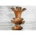 日本設計 台灣製造-和風銅質油桐花落水鍊P09-3(銅製300cm)、銅藝術落水鍊、排水風鈴、水風鈴、花瓣銅鍊