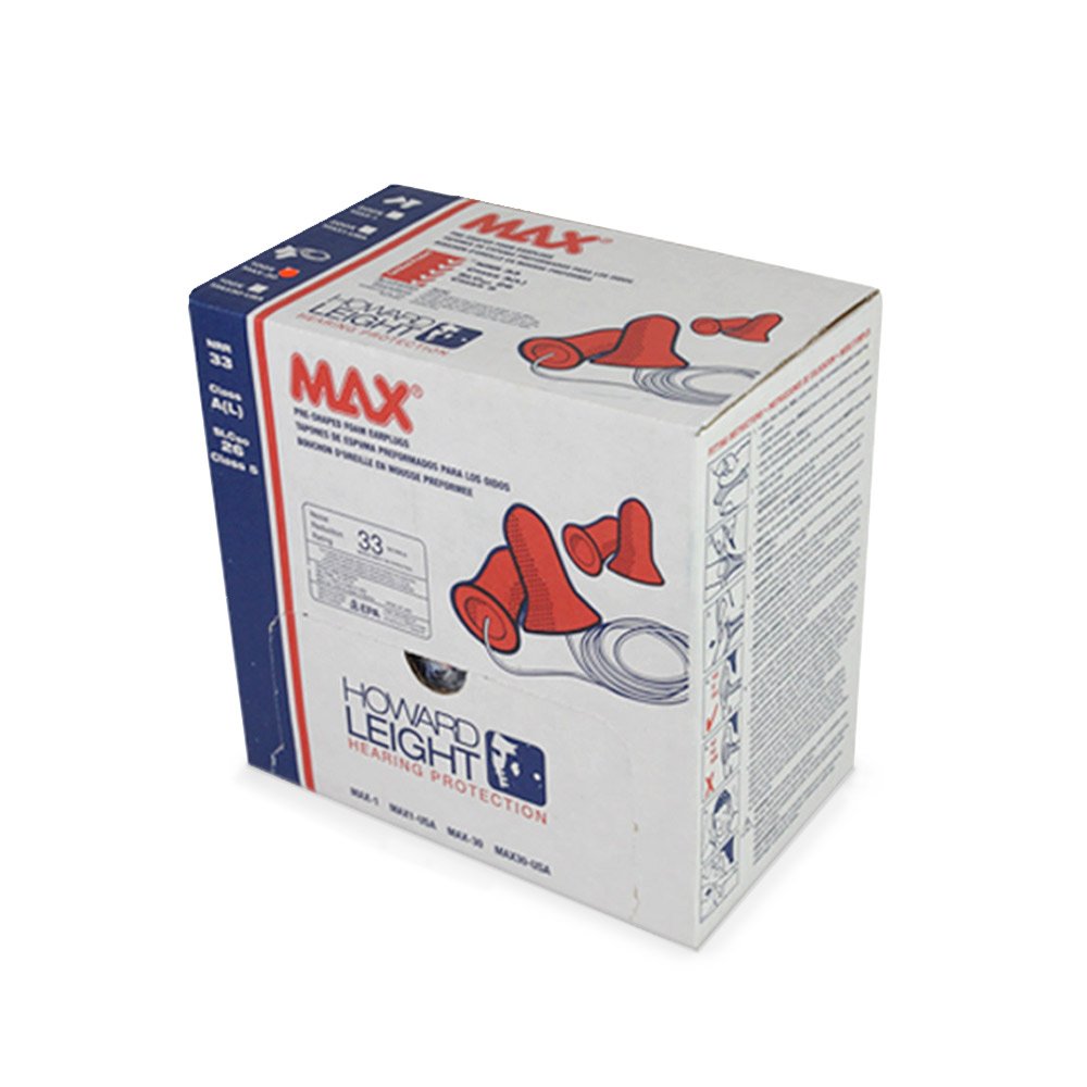 HOWARD LEIGHT MAX-30 耳塞 靜音抗噪 睡眠 海綿耳塞 舒適鐘形有線耳塞 100副 美國製 送耳塞盒一個