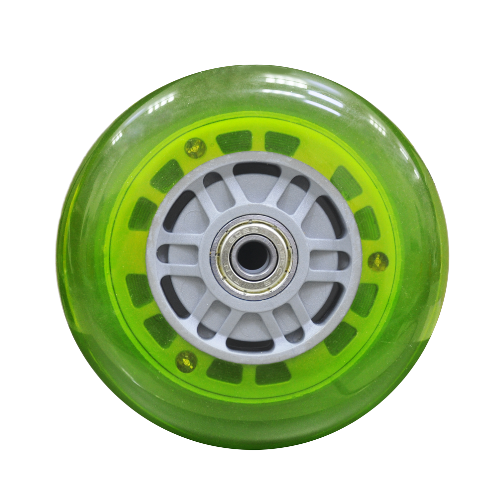 【4英吋】滑板車輪子(綠色)100mm X 25mm PU輪 含軸承