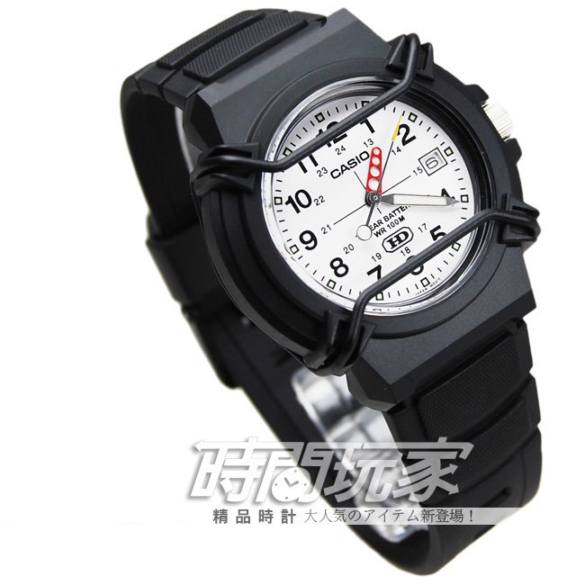 HDA-600B-7BVDF CASIO指針錶 瞬間變身為陽光系大男孩(白色)