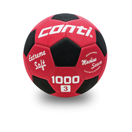 Conti 軟式樂樂安全足球 #3 紅 S1000-3-RBK