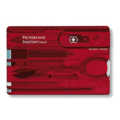 VICTORINOX 維式透明名片型10用瑞士刀 (透紅色)* 0.7100.T