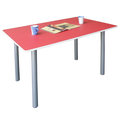 桌面[深60x寬120/公分]餐桌/書桌/會議桌/工作桌/電腦桌(紅白色)TB60120BH-RW