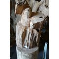 巨木大師 檜木自然風人物雕刻-太極系列 原木檜木擺飾 禪風檜木桌面擺飾 木器雕刻品 木雕大師 獨一無二自然風天雕
