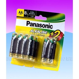 好朋友 國際Panasonic3號大電流 鹼性電池 8+2 入 紙卡