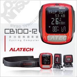 【ALATECH】多功能無線車錶.LED.自行車碼表.(送軟式手錶收納袋.日本製電池x1 非Garmin NIKE)/紅 CB100-R