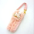 日本蕾絲粉花手機袋