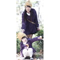 韓國專櫃款紫色圓點羊毛呢大衣外套親子/母女裝/母女外套$媽咪款超值價999元