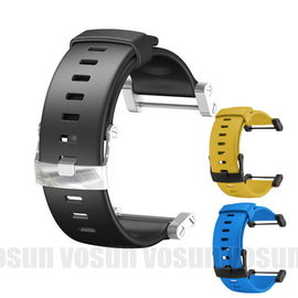 SUUNTO CORE New Deep Black/Blue/Yellow 全新 專用橡膠錶帶/ 加厚 / 抗過敏材質