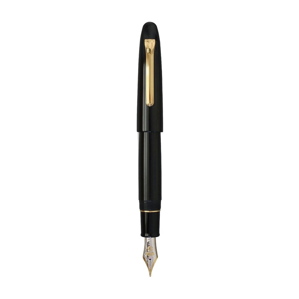 SAILOR寫樂 KOP筆王 硬橡膠圓頭金夾黑桿長刀研鋼筆 21K金筆尖(10-1585)極致的寫作品味