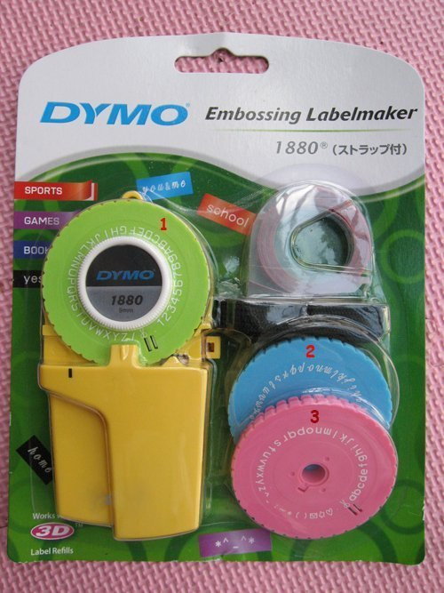 DYMO-DM1880 隨身個性打標機(可換3種字體轉盤標誌機)