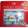 faber castell 輝柏 水性色鉛筆紅色精緻鐵盒裝 24 色組 115925
