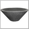質感超優進口磨石子 水磨石花器(黑色碗型 直徑寬80x高36cm)