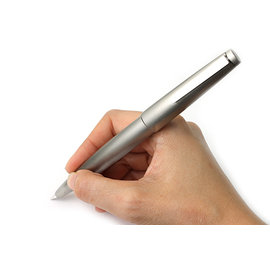 德國品牌LAMY 2000 02 metal 不鏽鋼刷紋鋼筆 14K金手工筆尖、白金包覆＊活塞式供墨系統